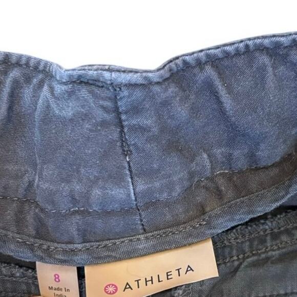 Woman's Athleta Athletic Running Gym Shorts Navy Size 8 RN54023 READ - Picture 2 of 5